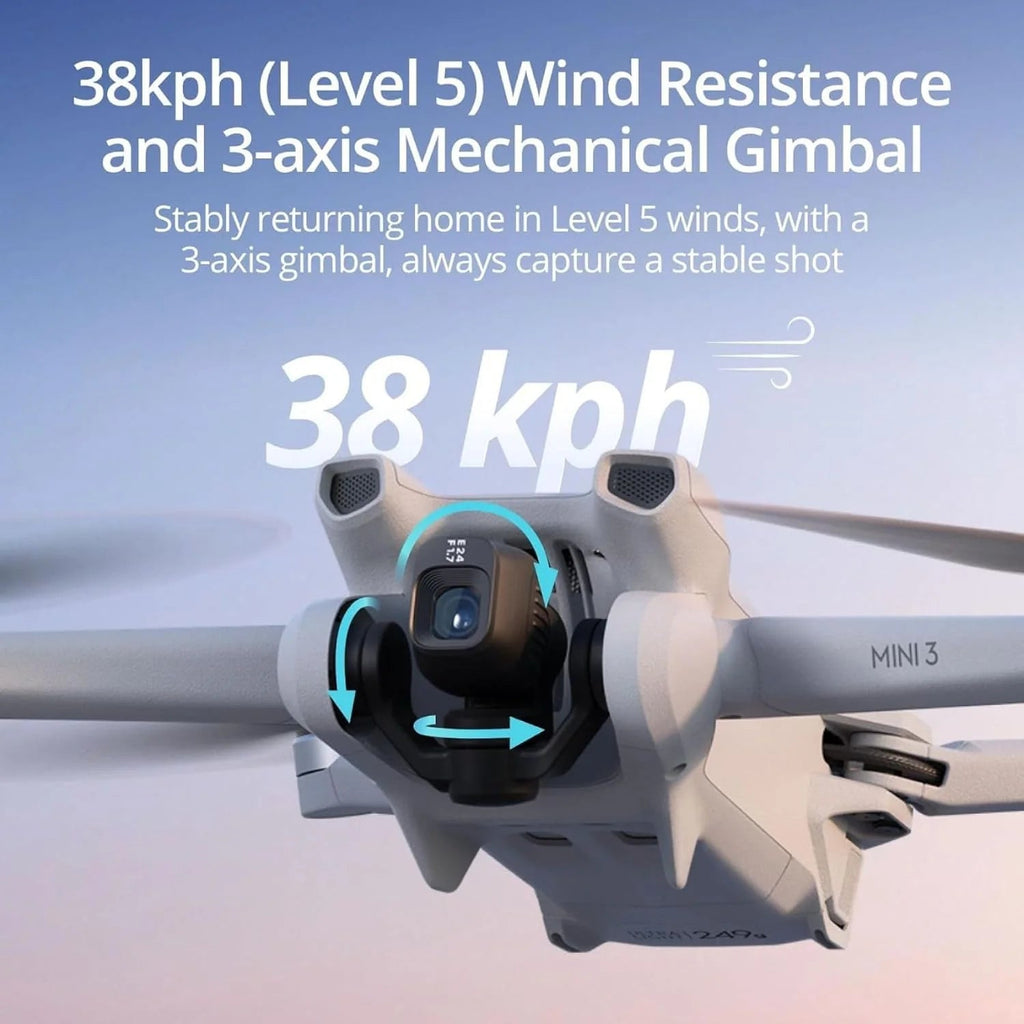 dji Camera Drone, 4K, 38-Min Flight Time, 10 km Video Transmission - Mini 3