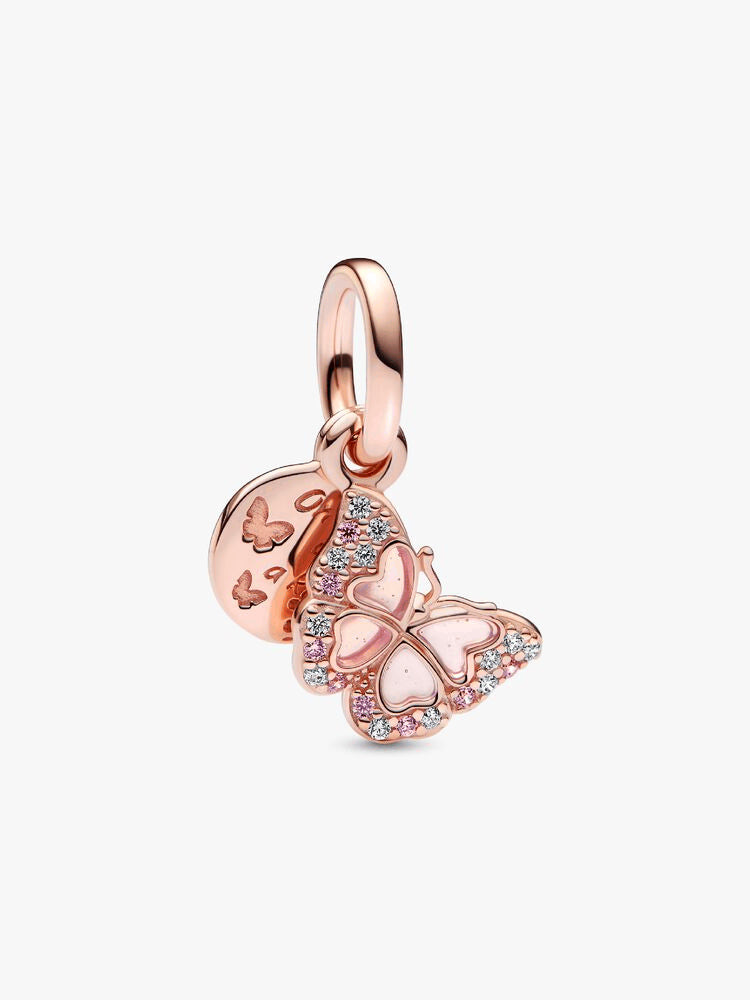 One of a Kind Rose Heart Charm Bracelet Set