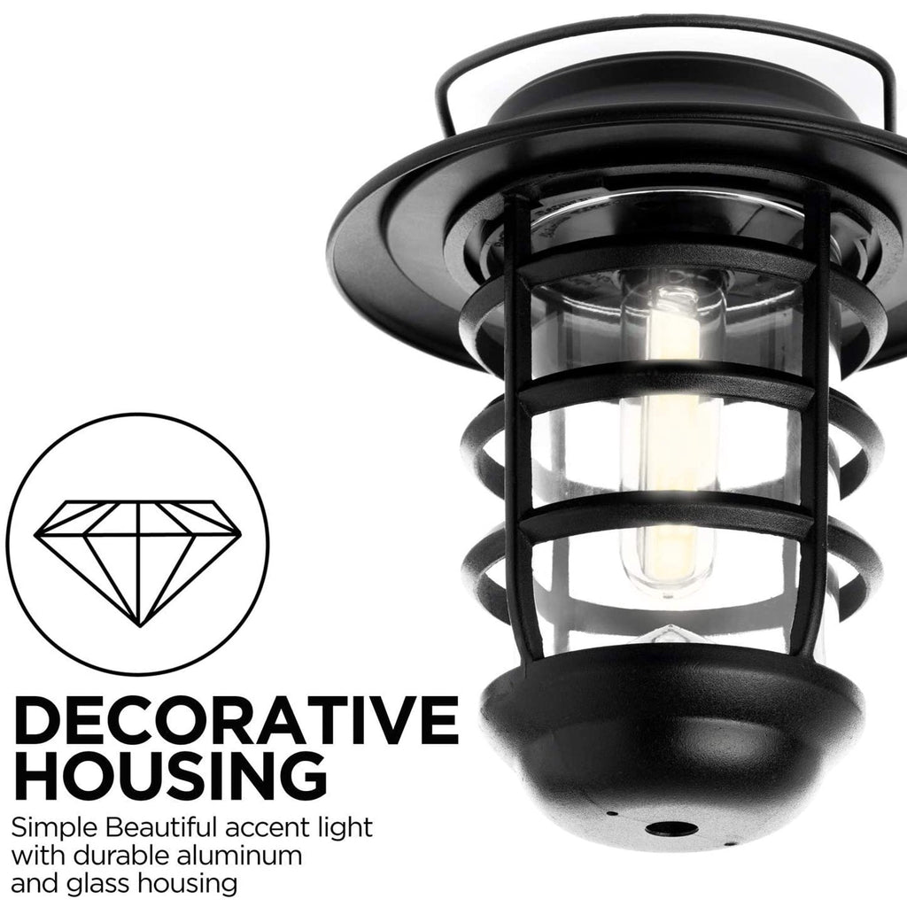 Solar Outdoor Decorative Glass Wall Lantern Light - No Wiring
