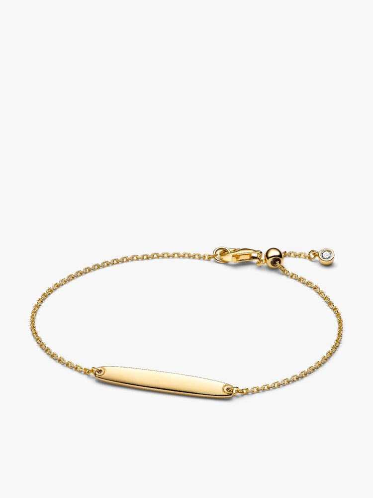 His & Hers Engravable Gold Plated Bracelet Set