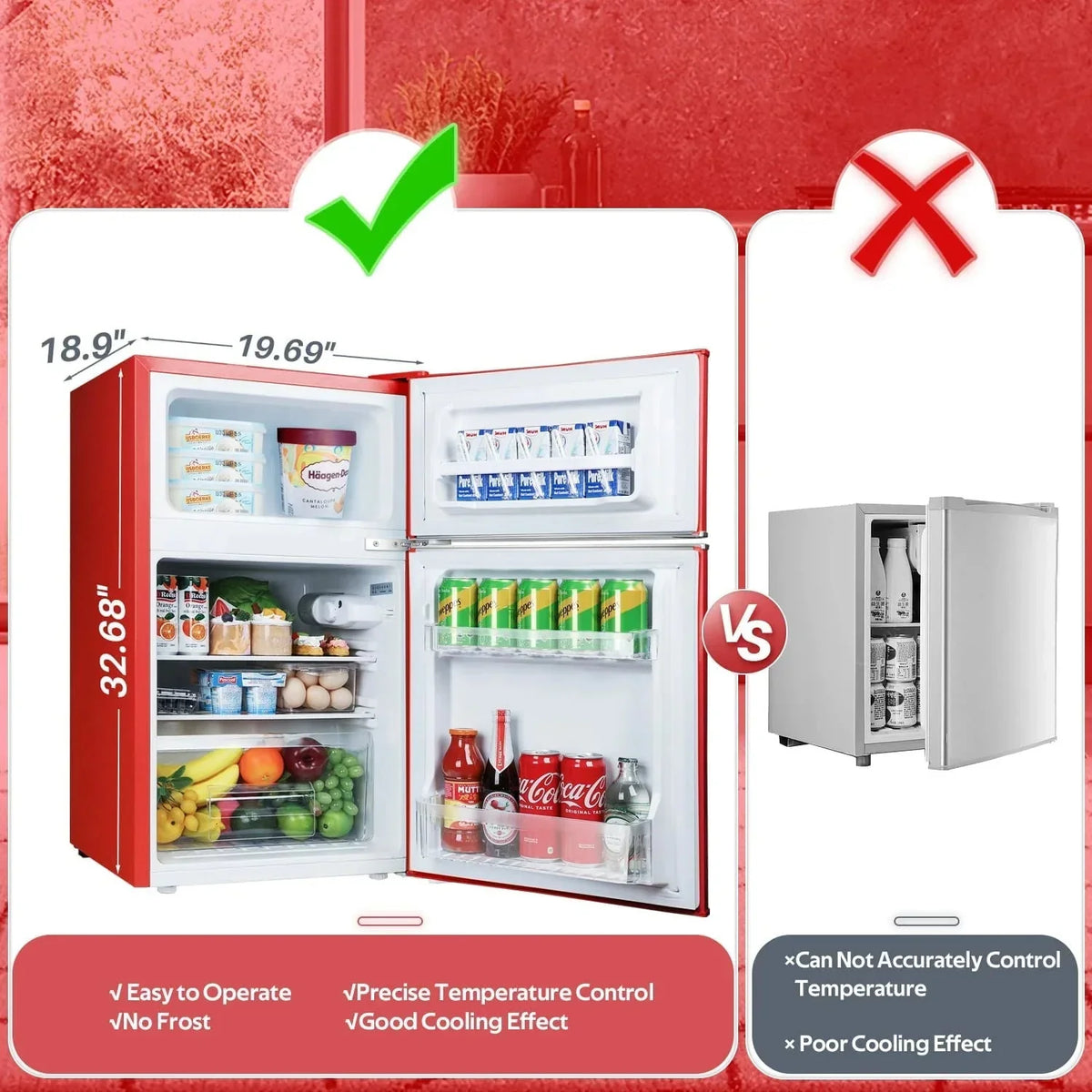 Compact Refrigerator With Freezer - F6893