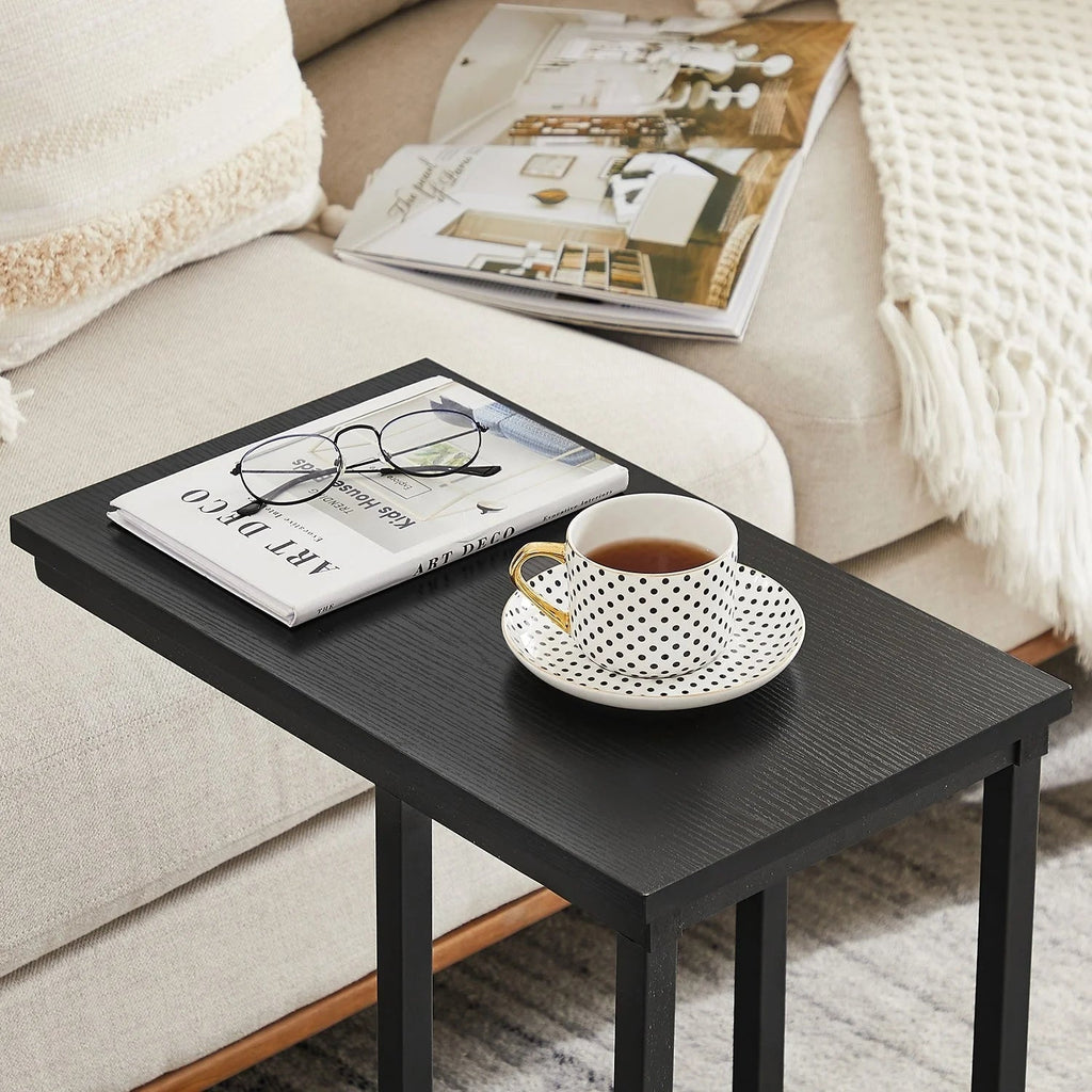 C-Shaped Sofa Side Tables, Set of 2, 11" D x 19" W x 24" H