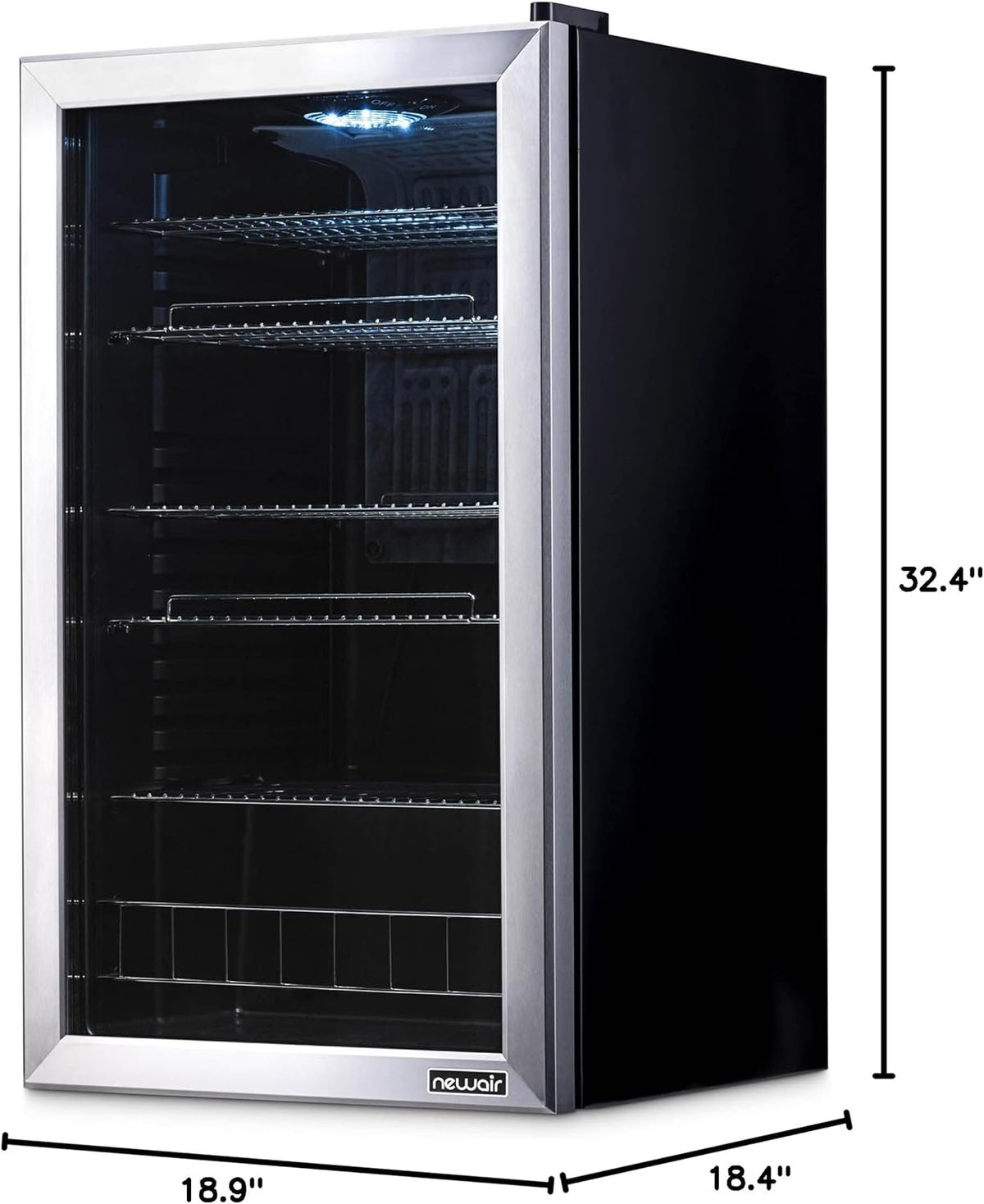 Beverage Refrigerator Cooler, 126 Cans, Right Hinge Glass Door - AB-1200