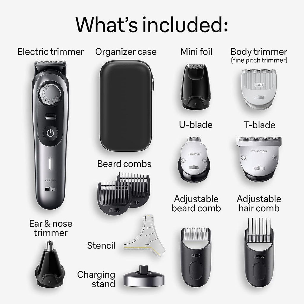 Men's 13-in-1 Grooming Kit With Beard Trimmer, Hair Clipper And Body Groomer