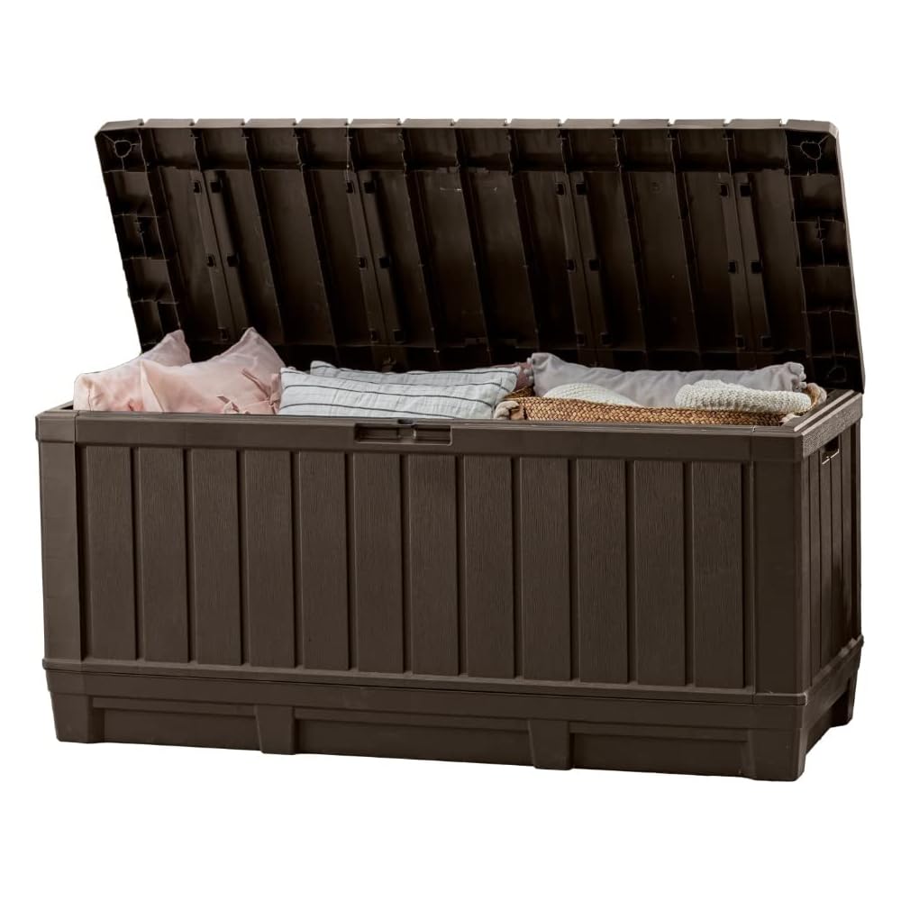 Keter Resin Deck Box, 92 Gallon, Brown - Kentwood
