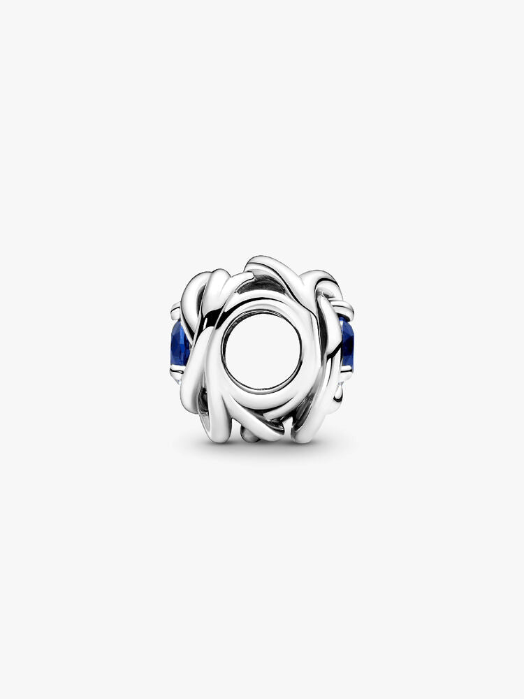September Blue Eternity Circle Charm