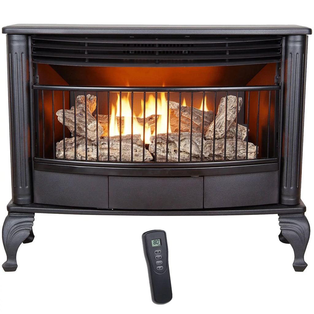 Procom Ventless Dual Fuel Gas Stove, 25,000 BTU, Black Finish - QNSD250RT