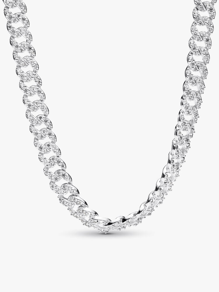 Pavé Cuban Chain Necklace