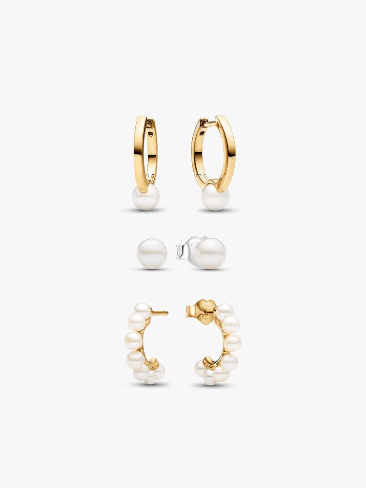 Treated Freshwater Cultured Pearl Earring Set
