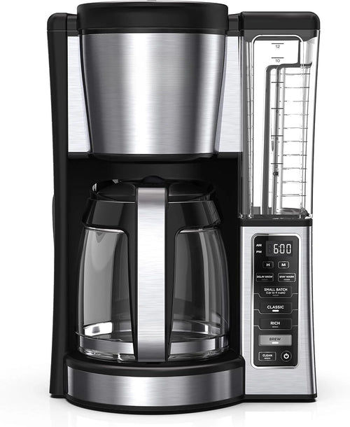 12-Cup Programmable Coffee Brewer, 2 Brew Styles, 60 oz Water Reservoir - Black/Stainless Steel