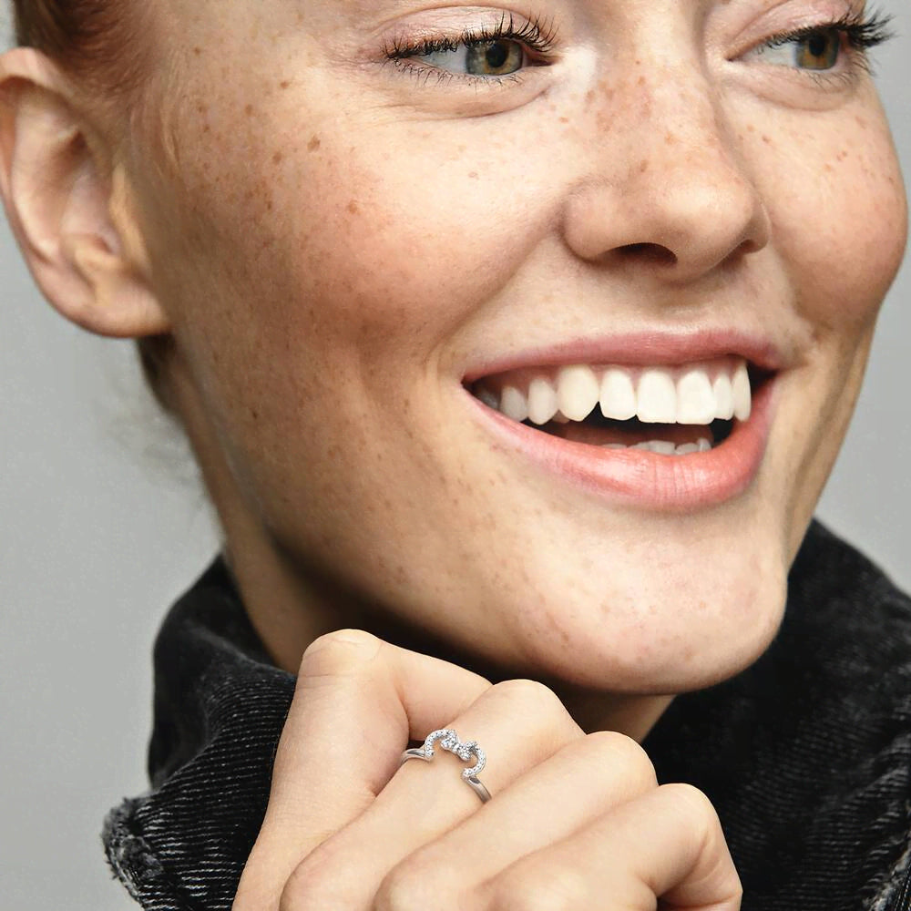 FINAL SALE - Disney Minnie Mouse Ears Silhouette Puzzle Ring