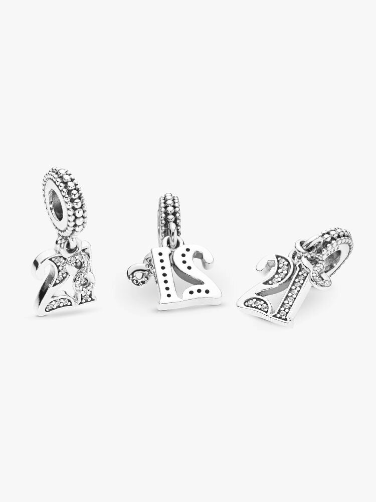 21st Celebration Dangle Charm