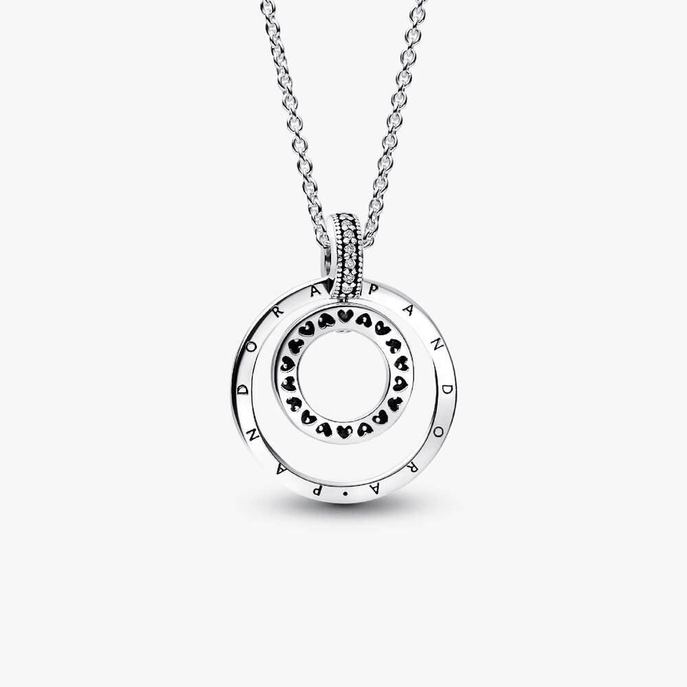 FINAL SALE - Pandora Signature Pavé & Beads Pendant & Necklace