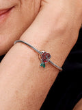 Sparkling Rose in Bloom Charm