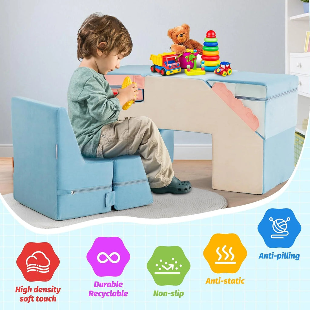 Asweets 4 In 1 Toddler Foam Climbing Blocks, 20 x 10 x 20 Inches - AFPG-1