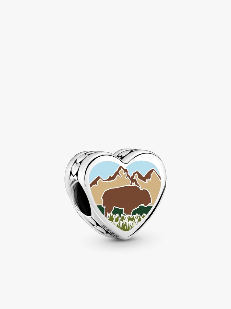 North Dakota Heart Charm