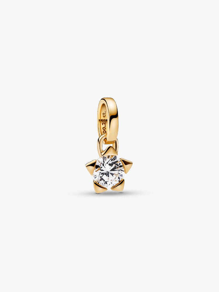 Pandora Talisman 14k Gold Lab-grown Diamond Star Pendant