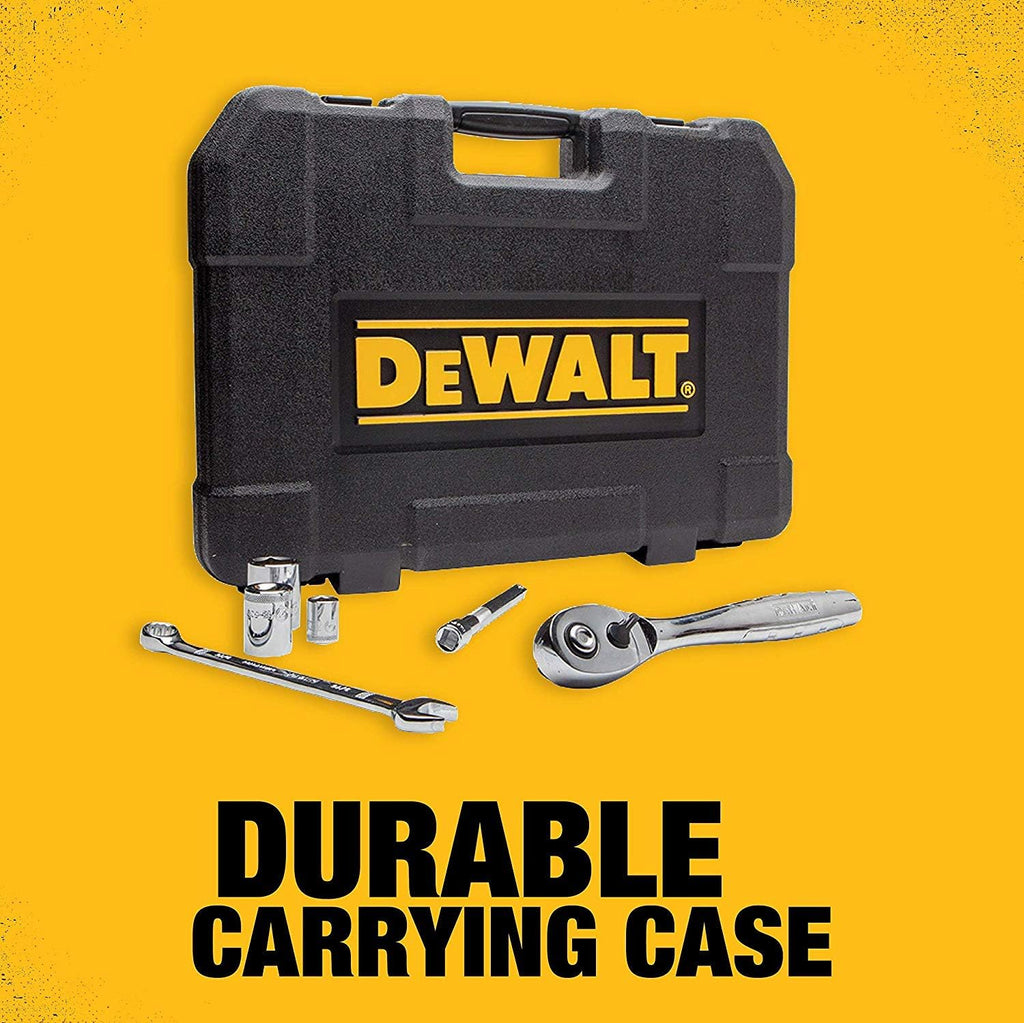 DEWALT Mechanics Tool Set, SAE And Metric, 192-Piece, 1/4, 3/8 And 1/2 in Drive - DWMT75049
