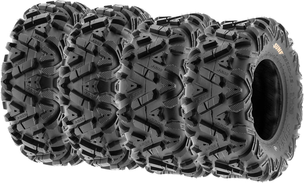 ATV UTV All-Terrain Tire Set, 4 Count, 25x8-12 Front, 25x10-12 Rear, 6-Ply - A033 Power.I