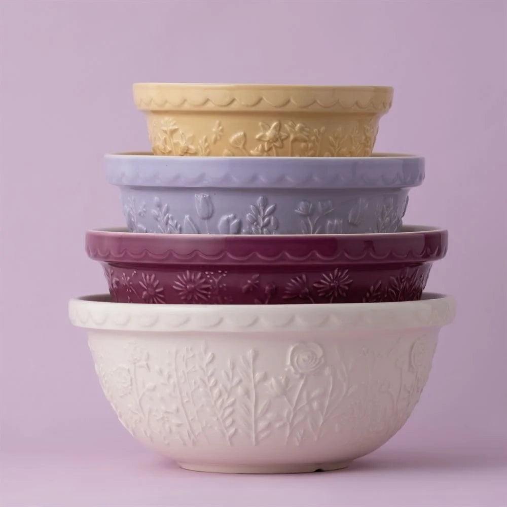 Mason Cash In The Meadow Bouquet Stoneware Mixing Bowl Set, 4-Piece - S12 S18 S24 S30