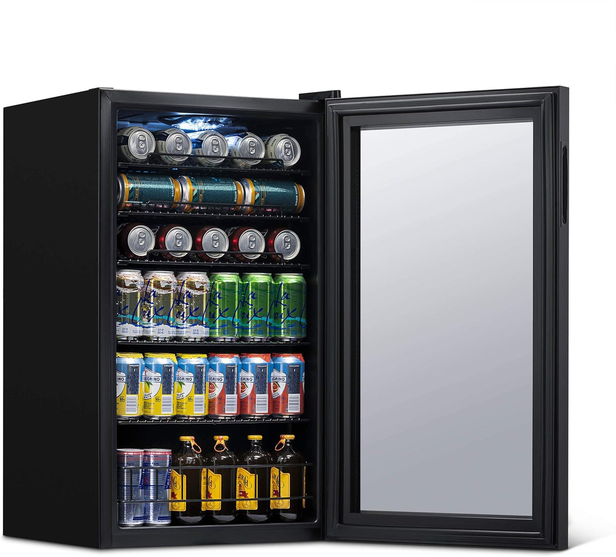 Beverage Refrigerator Cooler, 126 Cans, Right Hinge Glass Door - AB-1200