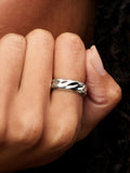 Rippled Wide Band Ring