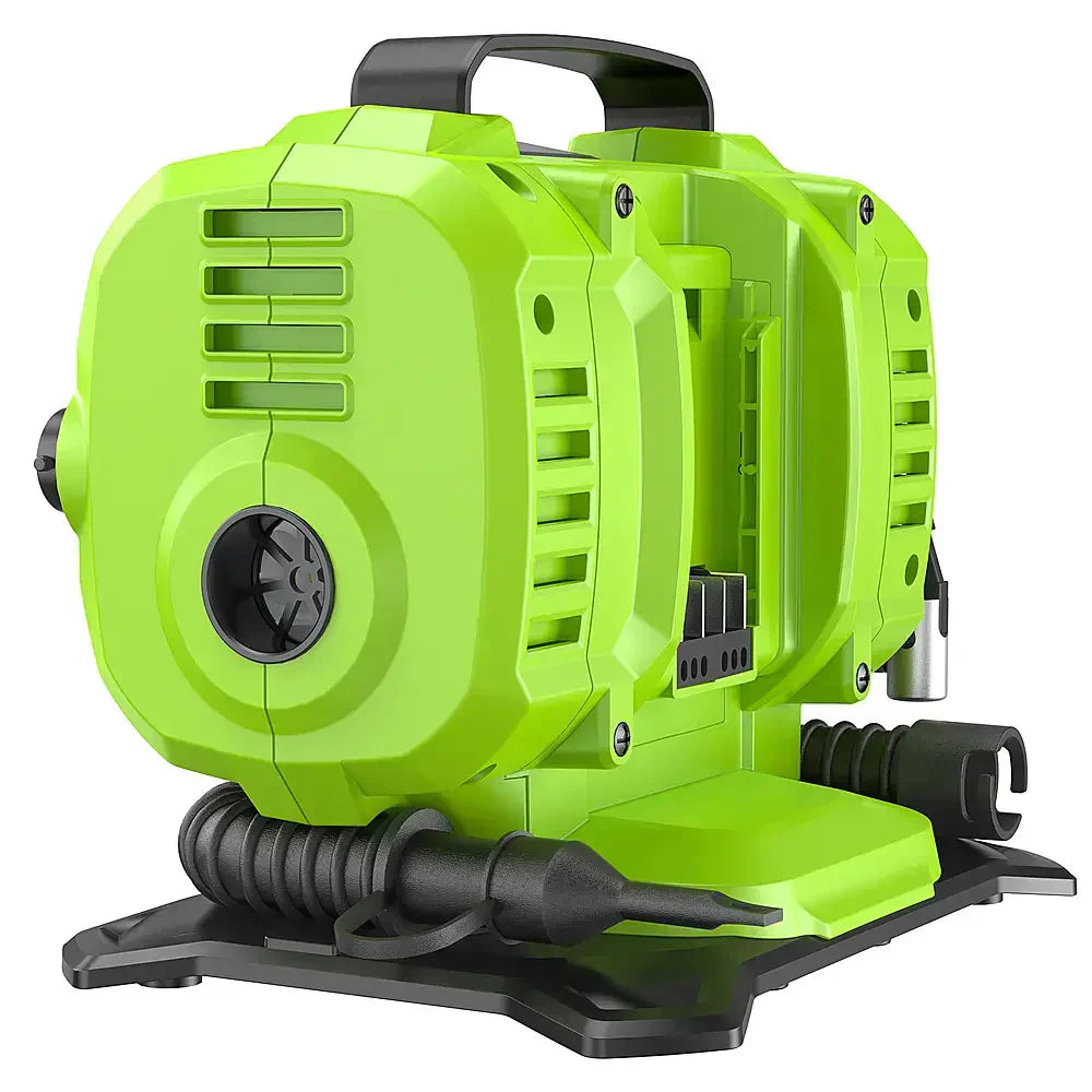 Greenworks 24 Volt 160-PSI Battery Powered Inflator With 2.0 Ah USB-C Battery And Charger - Green