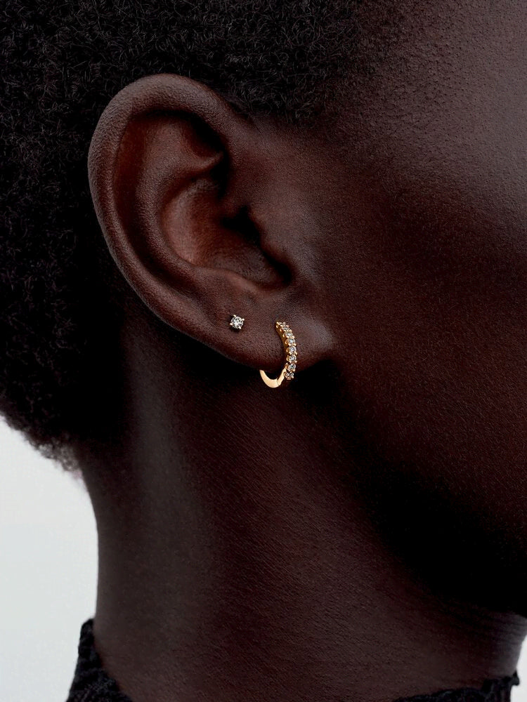 Pandora Era Lab-grown Diamond Hoop Earrings 14K Gold