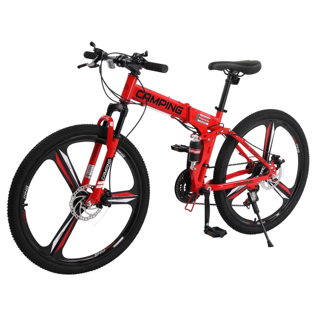Zimtown Folding Mountain Bike, 26 inch Shimano 21 Speed MTB