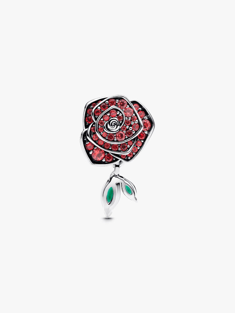 Sparkling Rose in Bloom Charm