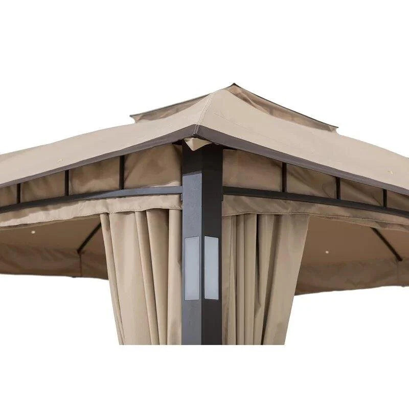 Moorehead Steel Patio Gazebo 12 Ft W x 10 Ft D
