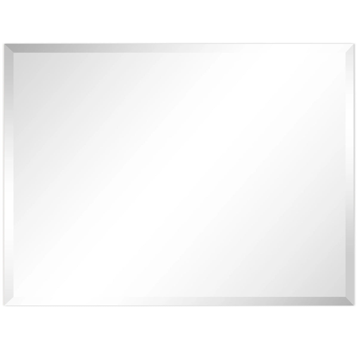 Frameless Beveled Prism Wall Mirror - Clear