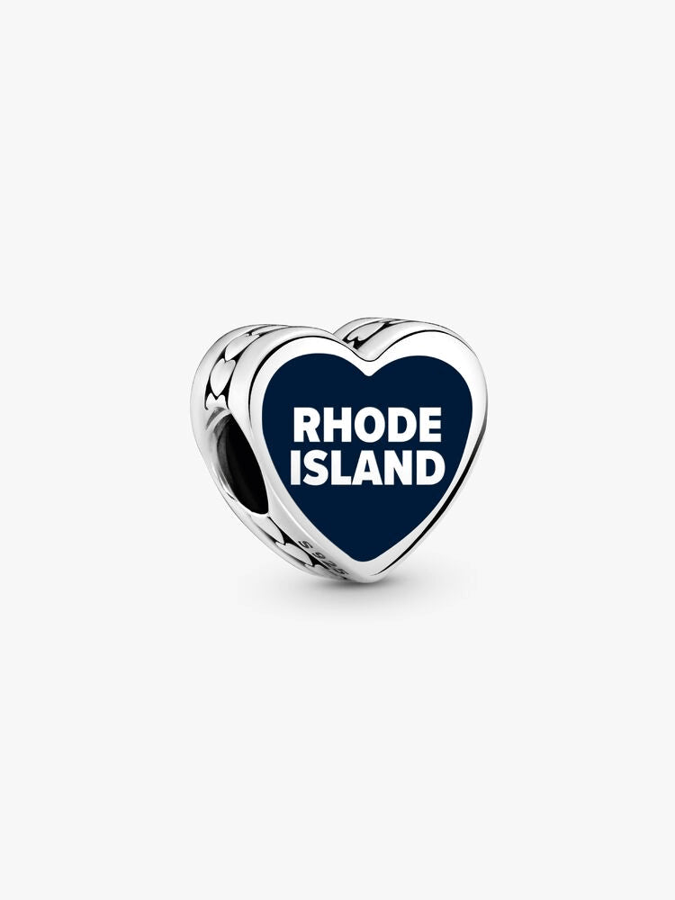 Rhode Island Heart Charm