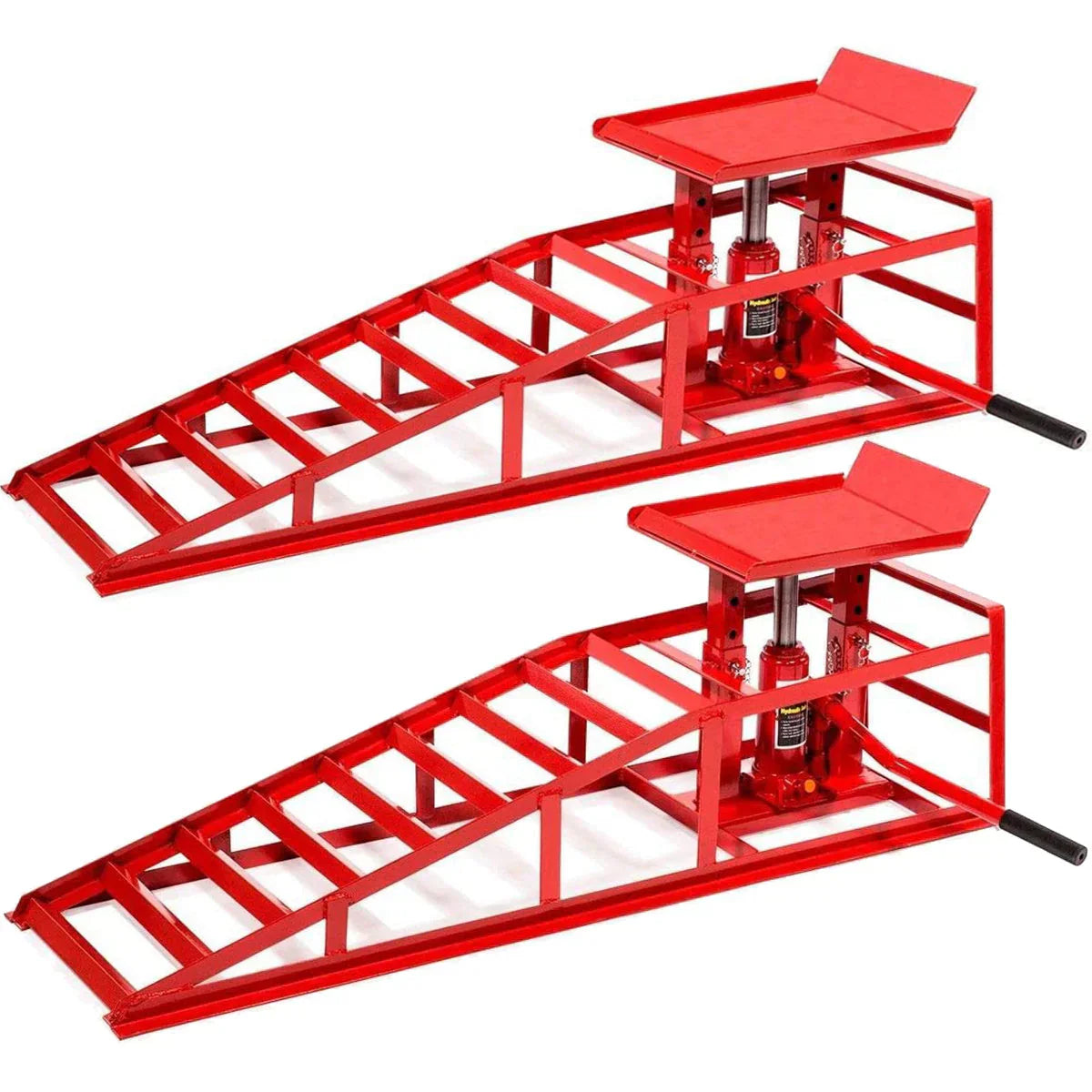 Hydraulic Car Service Ramps, Steel, Red, 2 Count