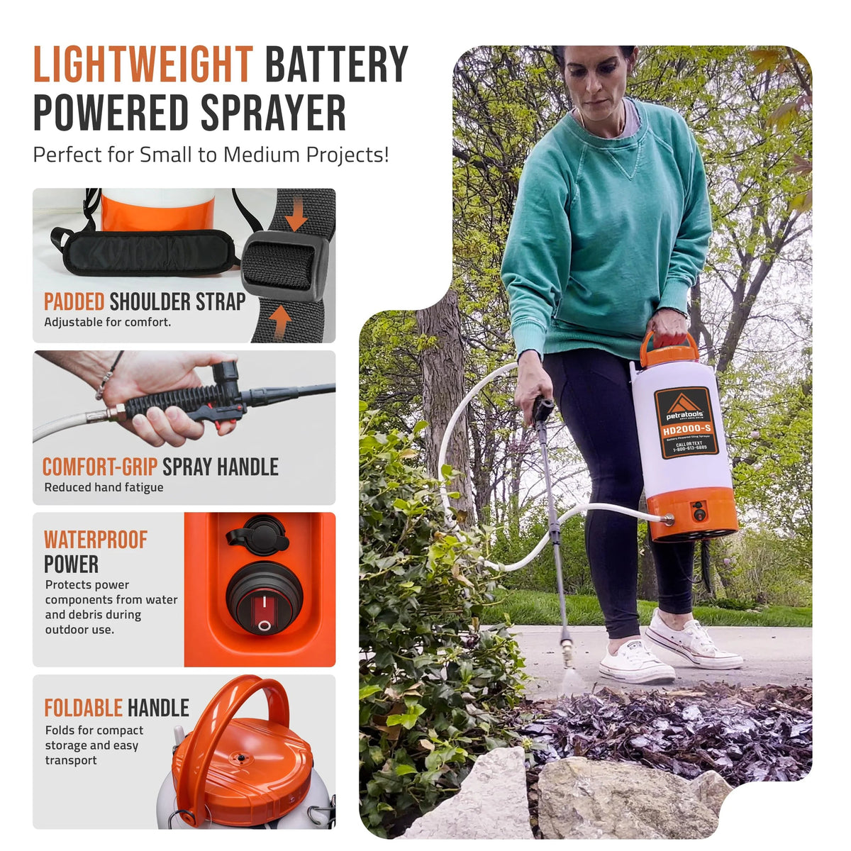 2 Gallon Rechargeable Battery Powered Garden Sprayer