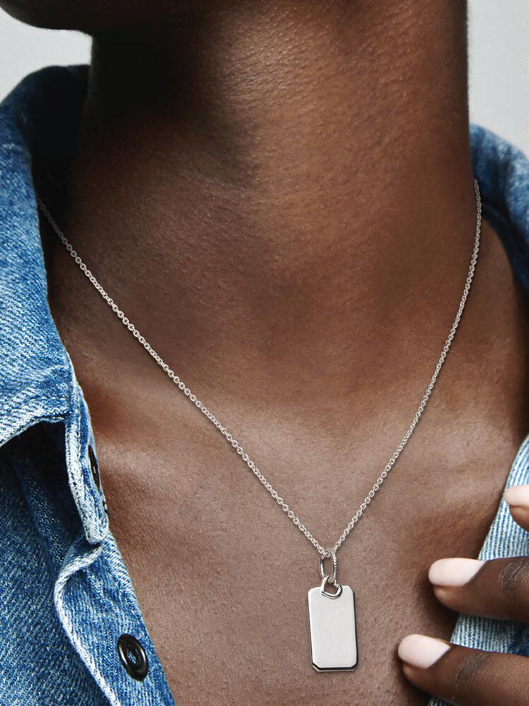 Engravable Rectangle Tag Pendant