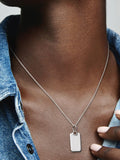 Engravable Rectangle Tag Pendant