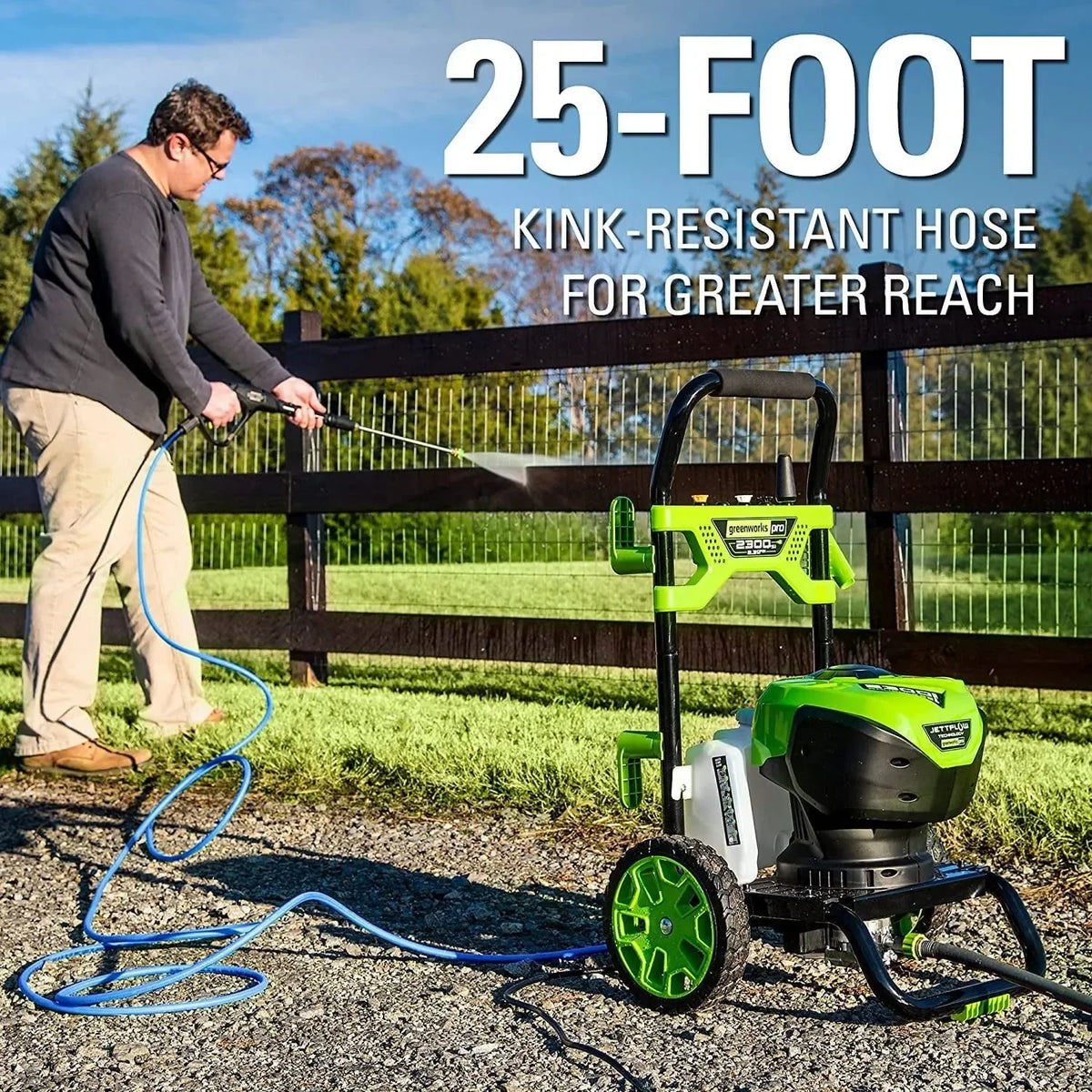 Greenworks Brushless Electric Pressure Washer 2300-PSI 14 Amp 2.3-GPM - JettFlow