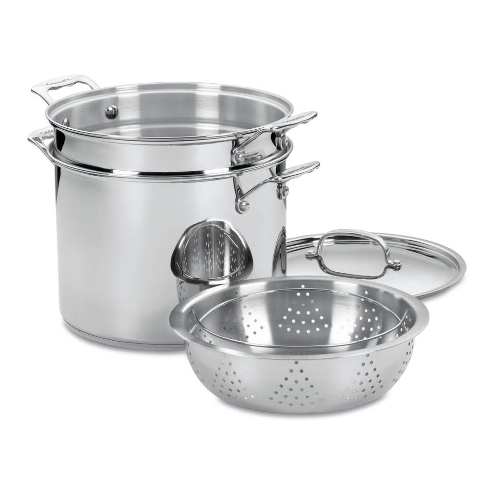 Cuisinart Chef's Classic 4-Piece 12-Quart Stainless Steel Pasta/Steamer Set - 77-412P1