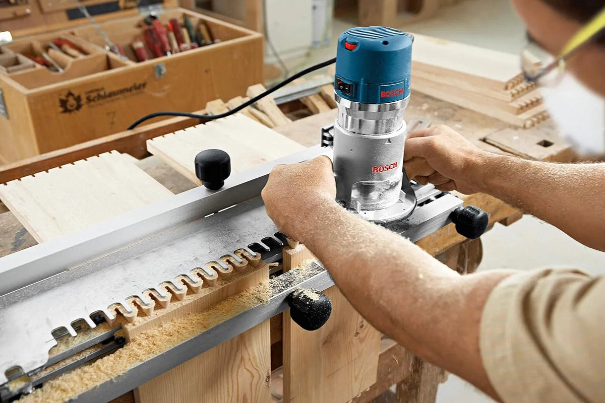12-Amp 2.25 HP Wood Router Combo Kit With Plunge Router, Fixed Base And Variable Speed