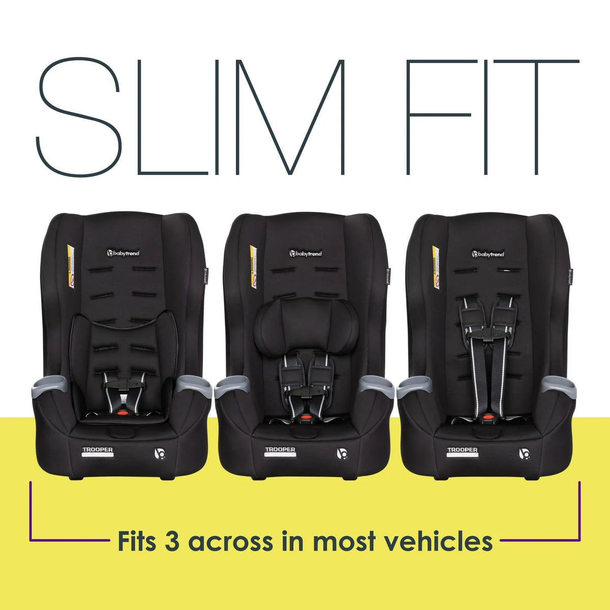 Baby Trend Trooper 3-in-1 Convertible Car Seat, Desert Black - CV01F16B