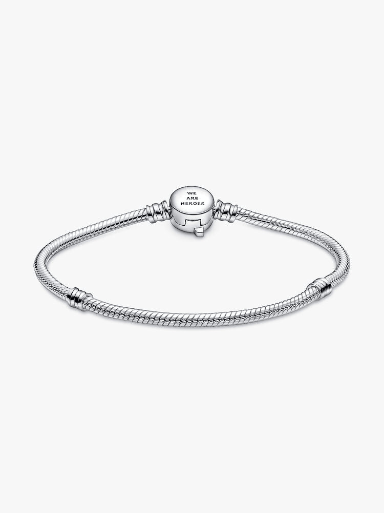 Pandora Moments Marvel The Avengers Logo Clasp Snake Chain Bracelet