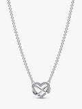 Sparkling Infinity Heart Collier Necklace