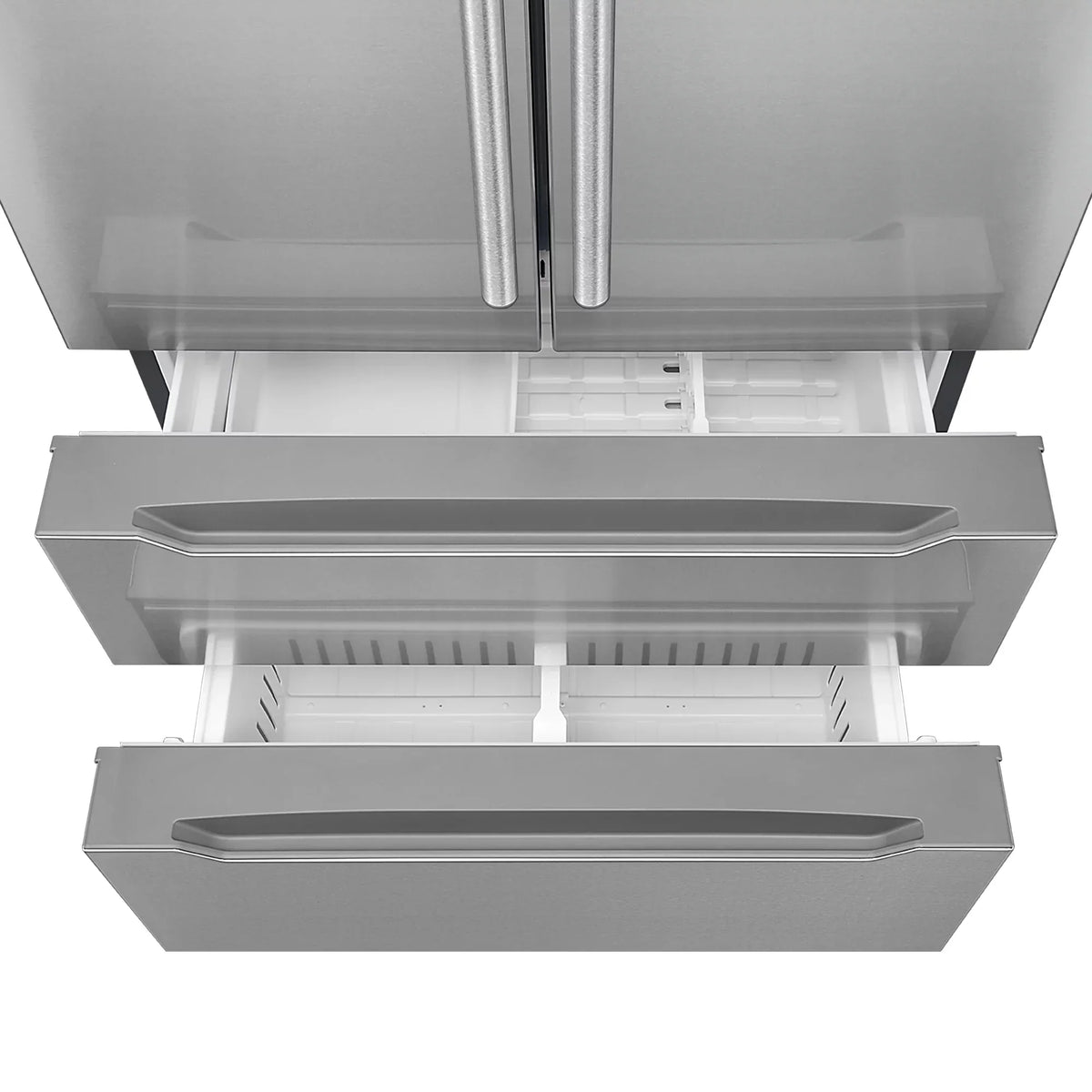 Cosmo 4-Piece Kitchen Appliance Package - 30 in Gas Range, Wall Mount Range Hood, 24 in Built-In Dishwasher, French Door Refrigerator