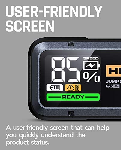 2,000A 20,000mAh Car Jump Starter For Up To 8.5L Gas And 6L Diesel Engines