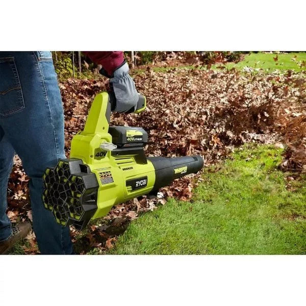 RYOBI 40V Brushless 20 in Self-Propelled Mower, String Trimmer & Leaf Blower Kit With 2 Batteries, 2 Chargers - RY401120-Y RY40270 RY40407BTLVNM