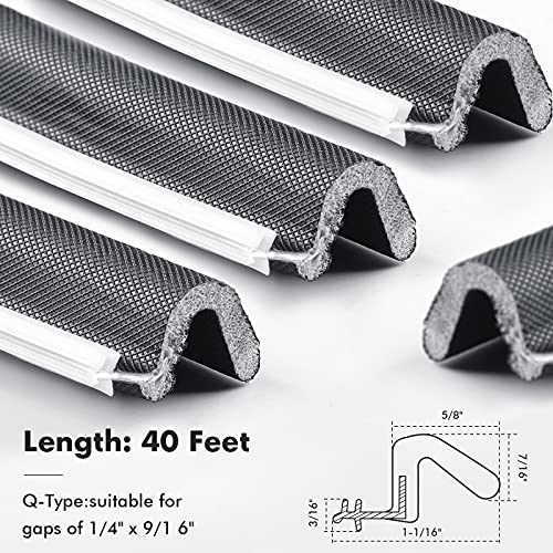 V-Shaped Q Foam Kerf Door Weather Stripping, 0.57 Inch