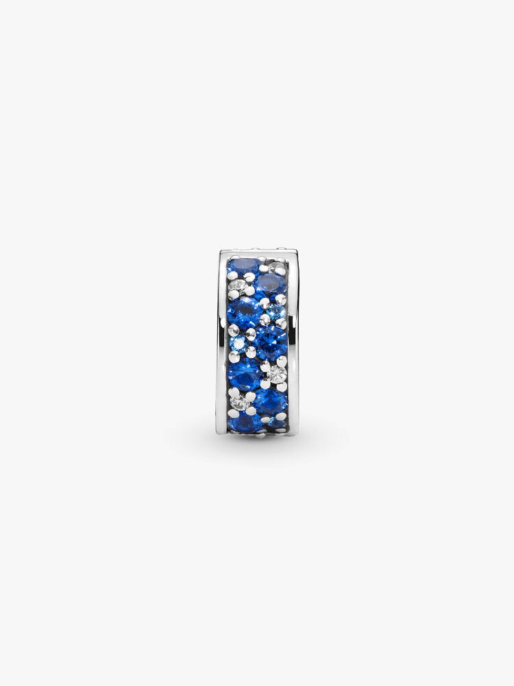 Blue Pavé Clip Charm