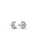 Sparkling Moon Stud Earrings