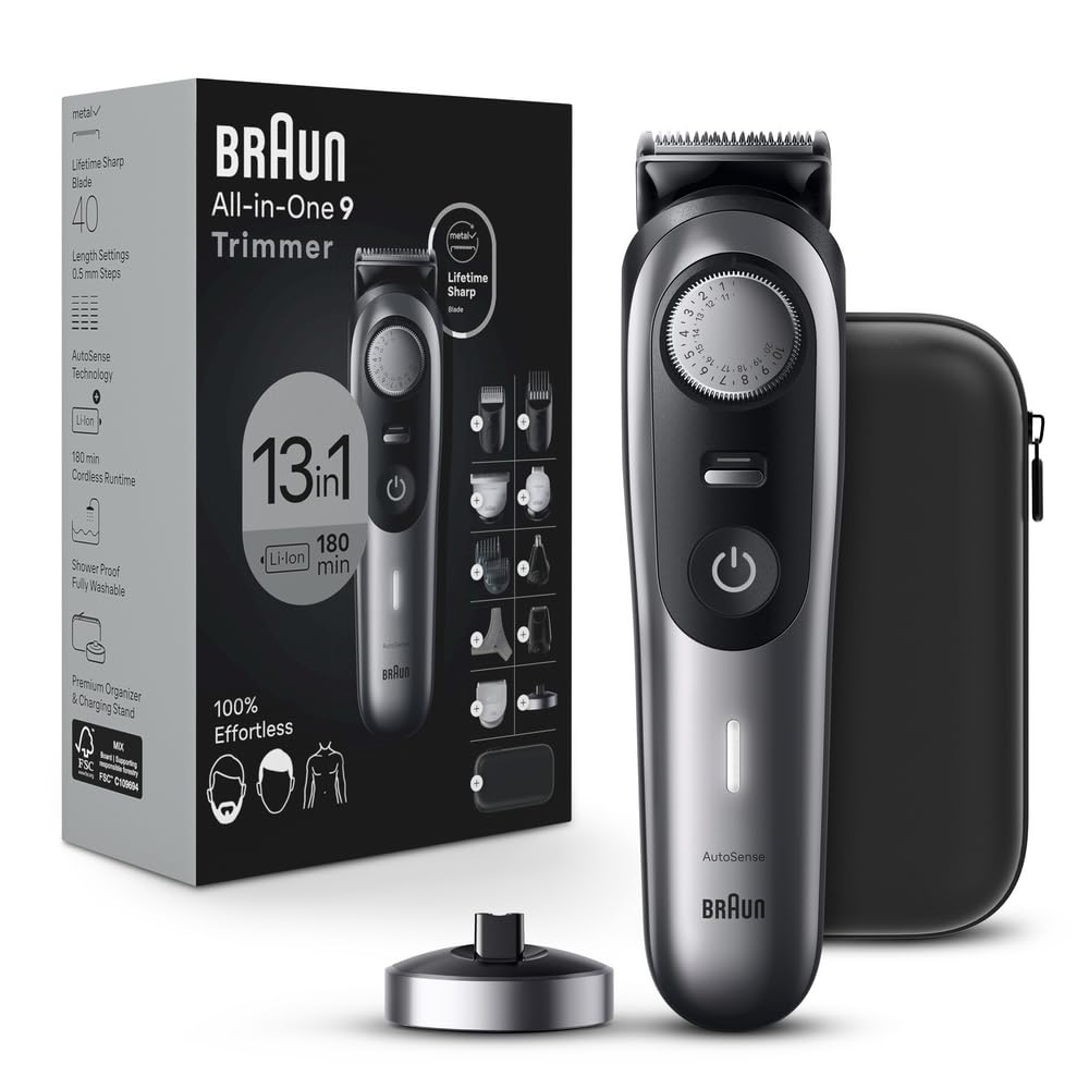 Men's 13-in-1 Grooming Kit With Beard Trimmer, Hair Clipper And Body Groomer